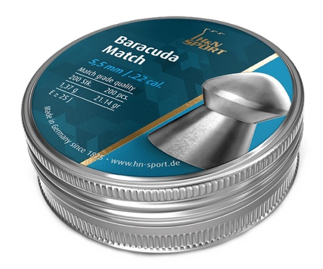 Пульки HN Baracuda Match 5,51 мм, 1,37г (200 шт.)