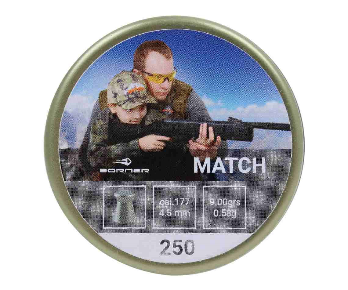 Пуля пневм. Borner "Match" 4.5mm (250шт) 0,58гр.