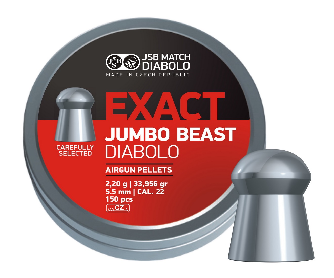 Пульки JSB Exact Jumbo Beast 5,5 мм, 2,2г 150шт.