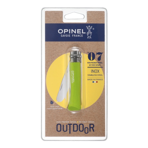 Нож Opinel №7 MyFirst Opinel, зеленый, блистер