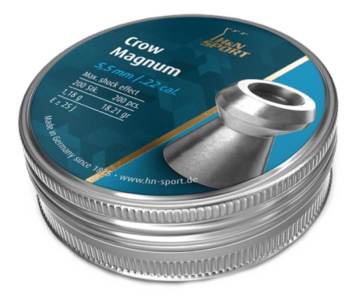 Пульки HN Crow Magnum 5,5 мм, 1,18г. (200 шт.)