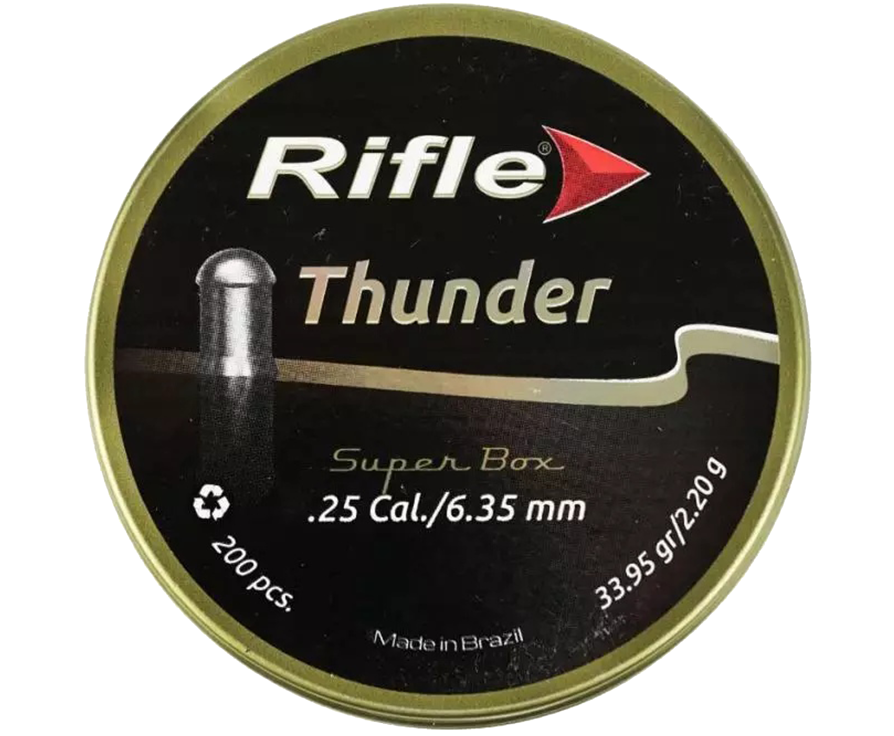 Пуля пневм. Rifle Field Series Thunder 2,2г. 6,35мм.(200шт.)
