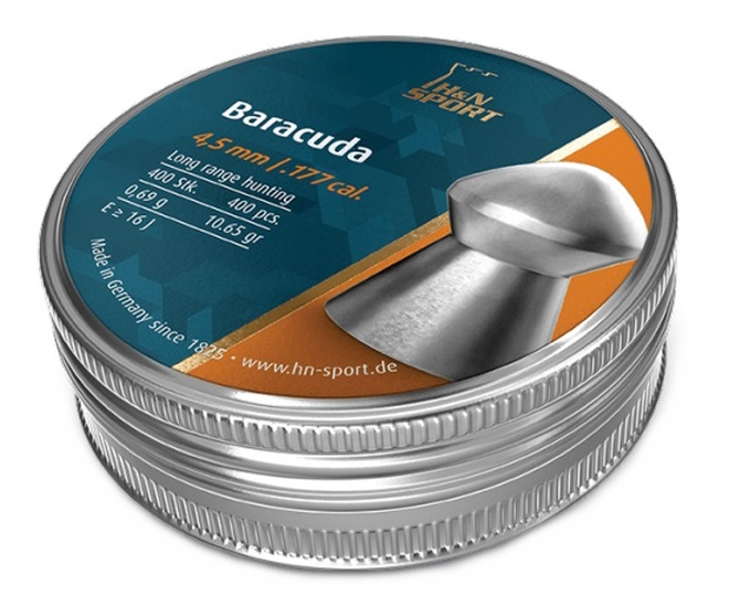 Пульки HN Baracuda 4,5 мм, 10,65г., (400 шт).