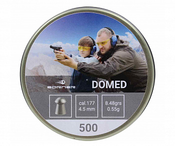 Пуля пневм. Borner "Domed" 4.5mm (500шт) 0,55гр.