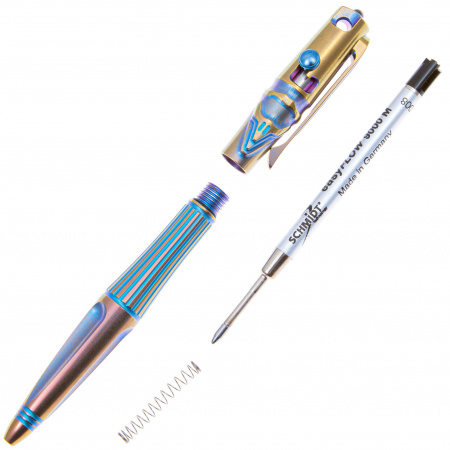 Ручка тактическая Rike Knife TR02 Gold Blue Titanium 