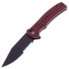 Нож CIVIVI Cogent Blackwashed Serrated G10 Burgundy 14C28N