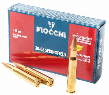 Патрон Fiocchi калибр 30-06 SPRG LL FMJ 147g. (20шт.)
