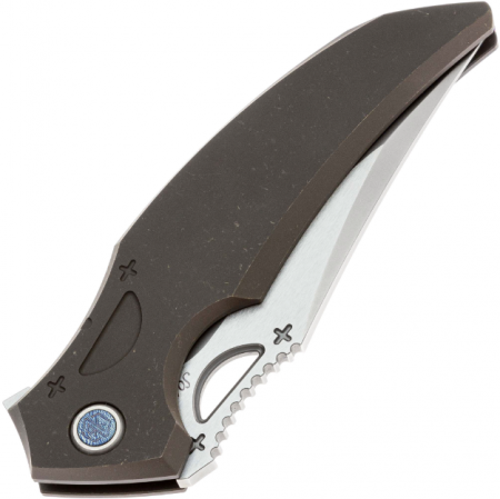 Нож Rike Knife S05 сталь M390 рукоять Dark Gray Titanium 