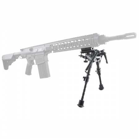Сошки Vector Optics 6-9" на антабку(карбон, регул.винт, переходник на weaver) 15,5-23см 