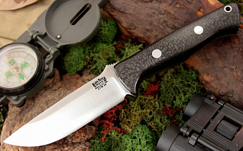 Нож фиксированный Bark River Bravo1 3VR Black Carbon Fiber