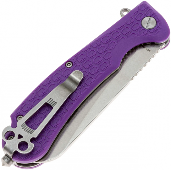 Нож Daggerr Smoke Eater Serrated Purple DL 
