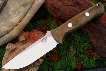 Нож фиксированный Bark River Bravo1 3VR Green Linen