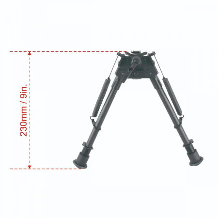 Сошки Vector Optics 9-13.5" на антабку(карбон, регул.винт, переходник на weaver) 22-34см 