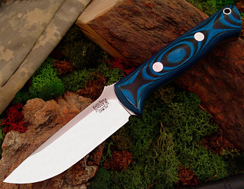 Нож фиксированный Bark River Bravo1 3VR Blue&Black G-10