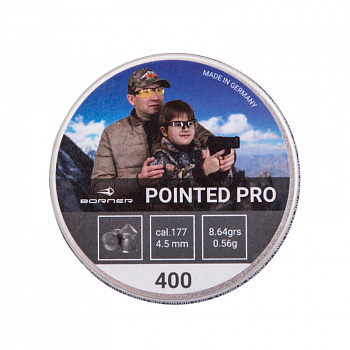 Пуля пневм. Borner "Pointed Pro" 4.5mm (400шт) 0,56гр.