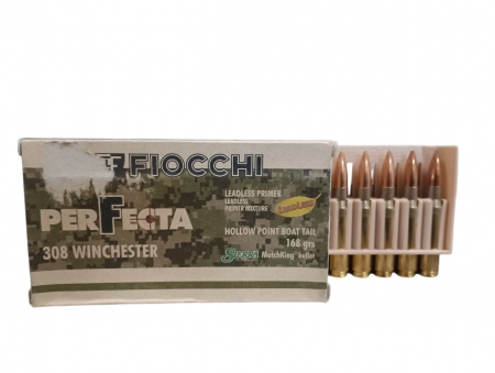 Патрон Fiocchi калибр 308 Win HPBT 168g. (20шт.)