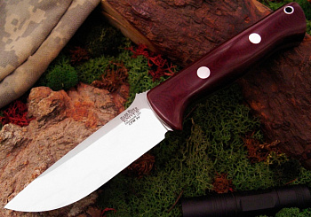 Нож фиксированный Bark River Bravo1 3VR Maroon Linen