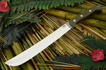 Мачете Bark River Golok Upswept Green Linen Micarta