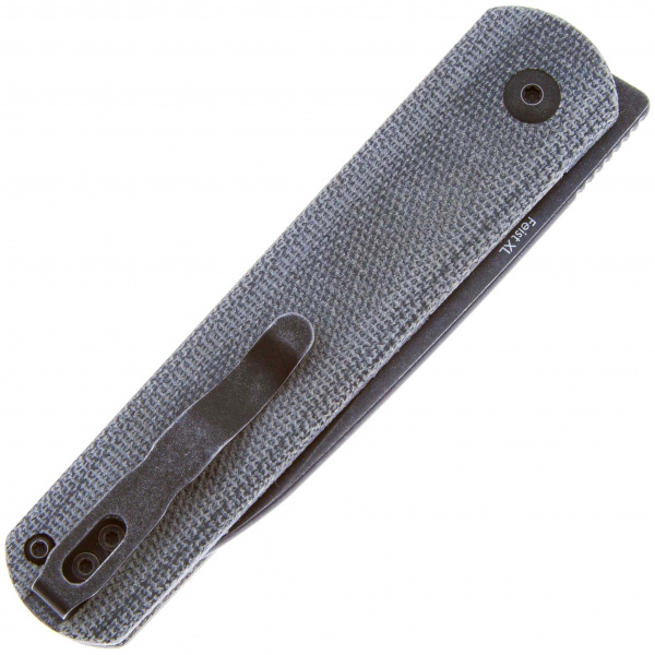 Нож Kizer Feist(XL) Front Flipper Black Micarta 154CM 
