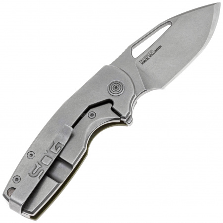 Нож складной SOG Stout SJ OD Green Stonewash Cryo D2 