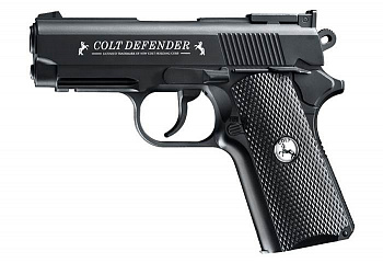 Пистолет  пневматический Umarex  Colt Defender чёрный с пластиковыми накладками