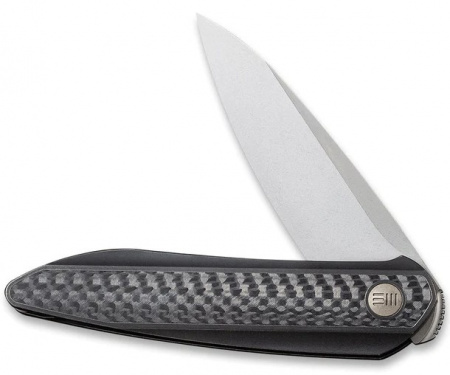 Нож We Knife Black Void Opus, CPM-20CV, Black Ti/Twill CF 