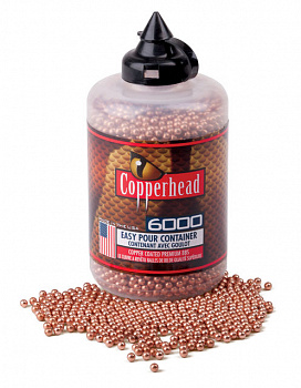 Дробь стальная омедненная для пневматического оружия Copperhead 4,5 мм 6000 шт