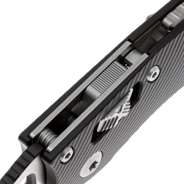 Складной нож Microtech Stitch Ram-Lok S/E black M390 рукоять Black Aluminium 