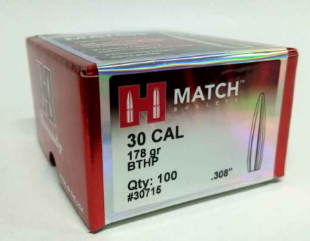 Пули Hornady Match BTHP 178gr .308 (100шт)