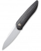 Нож We Knife Black Void Opus, CPM-20CV, Black Ti/Twill CF 
