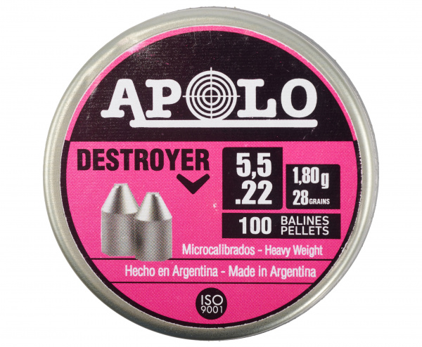 Пуля пневм. Apolo "Destroyer" 5,5 1,8гр 28gr(100шт.)