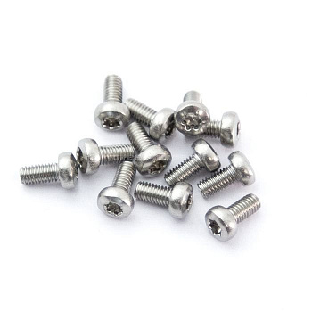 Винт М3х8 со сферической головкой TORX-10 (сталь A2)