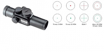 Прицел Bushnell  Trophy M 1x28 #730135 красная/зеленая прицельная метка