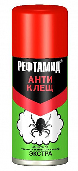 Аэрозоль Рефтамид ЭКСТРА (акарицид) АНТИКЛЕЩ(Усиленный)100мл.