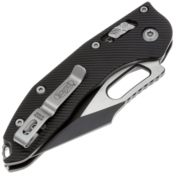 Складной нож Microtech Stitch Ram-Lok S/E black M390 рукоять Black Aluminium 