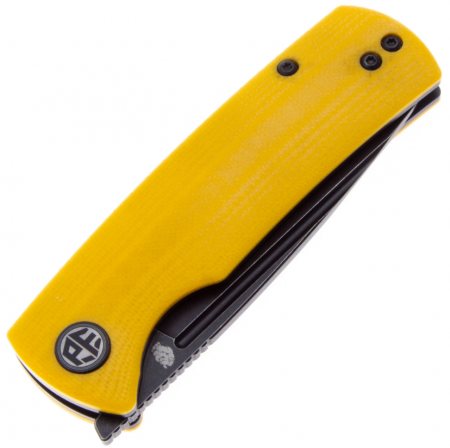 Нож Petrifield Fish Beluga Mini Blackwash 14C28N Yellow G10 