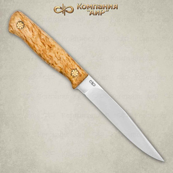 Нож фиксированный АиР "Заноза"ЦМ (карельская береза,95х18)
