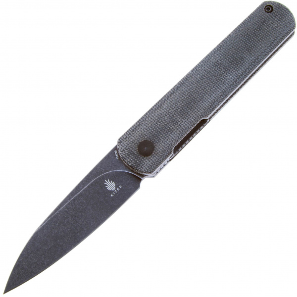 Нож Kizer Feist(XL) Front Flipper Black Micarta 154CM