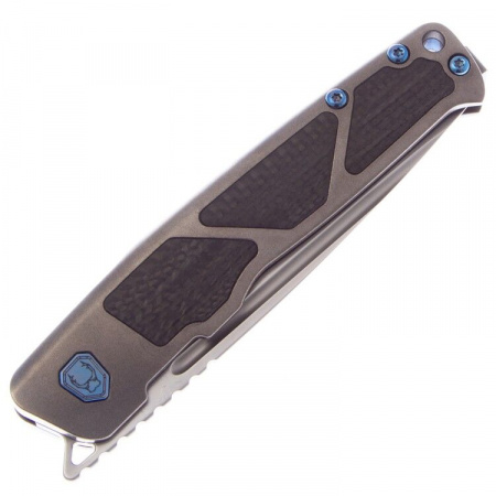 Нож Rike Knife Aragil M390 Dark Gray Ti/Carbon Fiber 