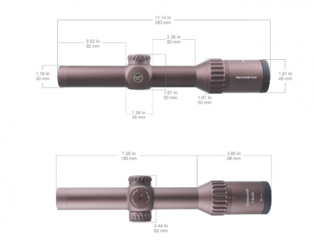 Оптический прицел Vector Optics Continental 1-6x24 Tactical BDC VEC 30мм 