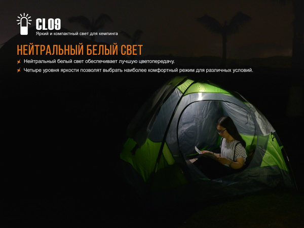 Фонарь Fenix CL09GY серый